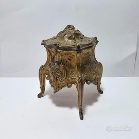 Antico Portagioie Napoleone III Dorato XIX Secolo