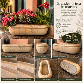 Grande fiorera in marmo-vaso ornamentale vintage