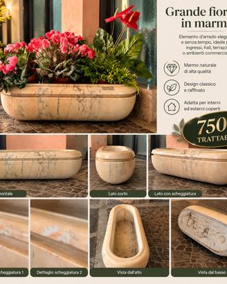 Grande fiorera in marmo-vaso ornamentale vintage