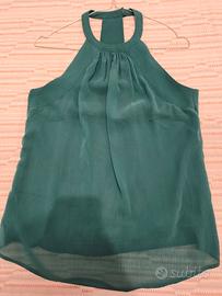 Blusa Donna Elegante H&M Verde Smeraldo - Taglia S