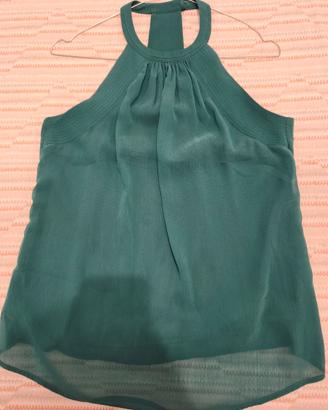 Blusa Donna Elegante H&M Verde Smeraldo - Taglia S