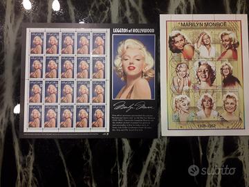libro Marilyn Monroe + francobolli