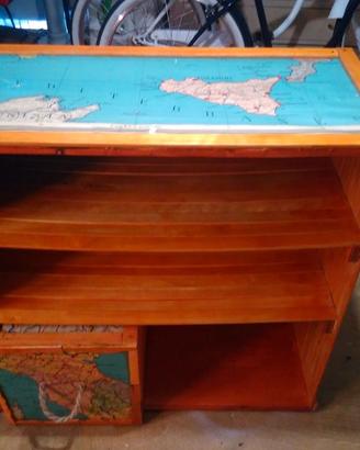 Mobile vintage legno marina design barca epoca