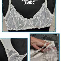 Reggiseno con ferretto pizzo tulle Bianco