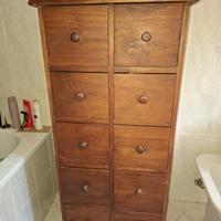 cassettiera in legno massello 