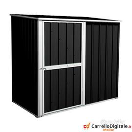 Box casetta giardino Acciaio 174x100 43kg nero