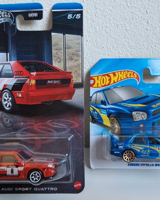 Hot Wheels Audi Sport Quattro Subaru Impreza STi