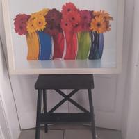 Cuadro stampa gerbere colorate