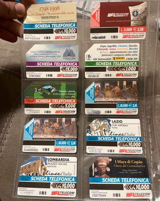 Lotto 40 schede telecom con varia tiratura