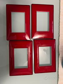 Placca Vimar Plana Relex rossa