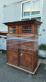 Credenza anni 60 + vetrinetta in stile industriale