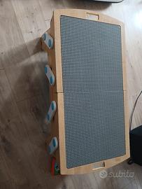 tavolo in legno  con base lego 