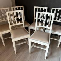 Set di 6 sedie in legno
