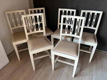 Set di 6 sedie in legno