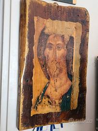 Icona Cristo Pantocratore su legno