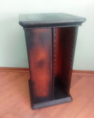 PORTA CD LEGNO VINTAGE
