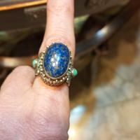 Anello argento indiano con lapislazzuli