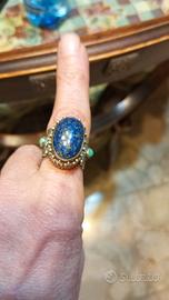 Anello argento indiano con lapislazzuli