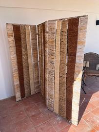 Paravento pieghevole vintage corda