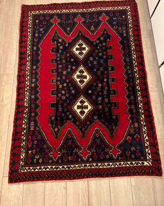 Tappeto persiano Afshar motivo geometrico 210x150