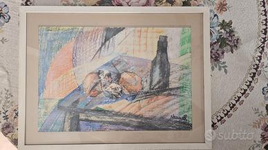 Quadro tecnica mista 'Natura Morta' di Nannellli
