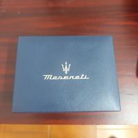 scatola Maserati per orologi nuova in pelle 