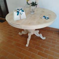 TAVOLO TONDO SHABBY ALLUNGABILE 