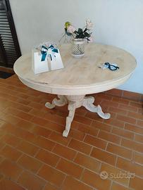 TAVOLO TONDO SHABBY ALLUNGABILE 