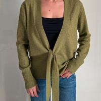 Magkione verde 100% cashmere misura M scollo a V