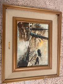 Quadro astratto vintage attribuito ad Aldo Pironti