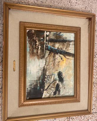 Quadro astratto vintage attribuito ad Aldo Pironti