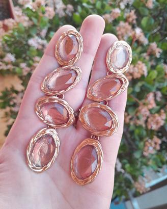 Orecchini vintage Zara rosa antico