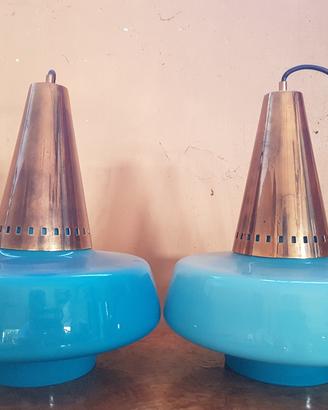 Coppia lampadari Stilnovo design anni 50