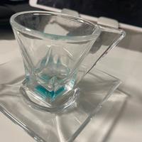Tazzine caffè NUOVE MAI USATE trasparenti colorate
