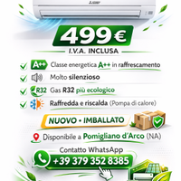 Climatizzatore Mitsubishi HR25 9000 BTU A++ Nuovo