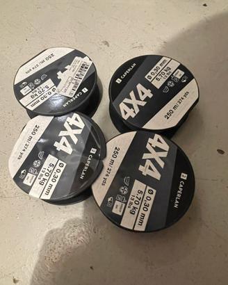 4 Bobine filo caperlan da diametro 0,3mm e l=250m