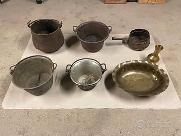 Pentola secchio paiolo vintage