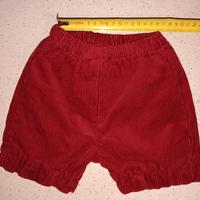 Pantaloncino Vintage in Velluto a Costine Bordeaux