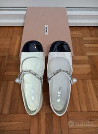 Ballerine Miu Miu vernice bicolore