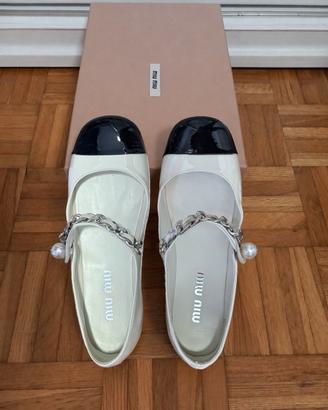 Ballerine Miu Miu vernice bicolore