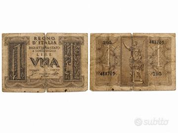 Lotto 9 banconote italiane ed estere vintage