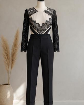 Pantalone sartoriale nero Dorothy Perkins