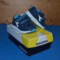 Diadora scarpe sportive bimbi n. 22 blu/azzurre