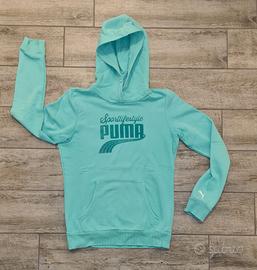 Felpa Puma con cappuccio verde acqua Abbigliamento e Accessori In vendita a Milano