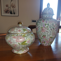 Coppia Porcellana Limoges - Vaso e Bomboniera