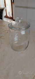Vaso in vetro con coperchio