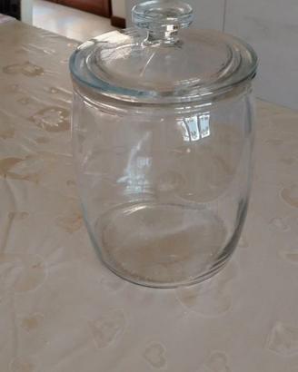 Vaso in vetro con coperchio