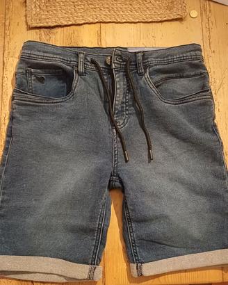 Pantaloncino corto jeans elasticizzato