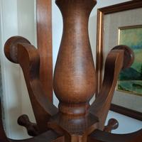 Attaccapanni vintage in legno noce massello