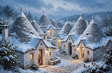 Quadro Trulli Neve ARVELIA